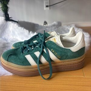 Adidas Gazelle Bold Green Platform Sneakers Size 8 Women’s